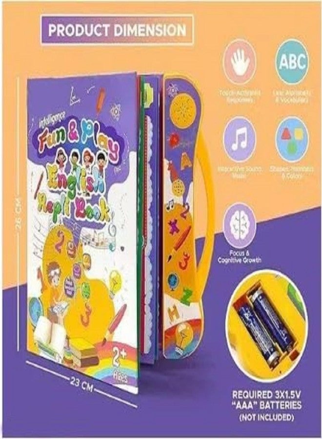 Braintastic كتاب Braintastic Fun & Play الإنجليزي السريع للأطفال | كتاب تعليمي تفاعلي ناطق مع الحروف الأبجدية والكلمات والأنشطة للأطفال الصغار - Image 2